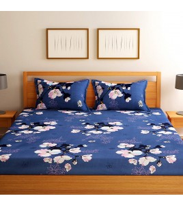 Blue Bedsheet With Pillow Covers Blue Bedsheet With Pillow Covers
