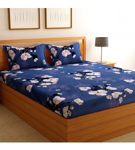 Blue Bedsheet With Pillow Covers Blue Bedsheet With Pillow Covers