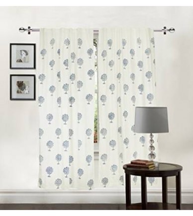 Blue Tree Door Curtain Pack