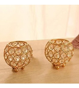 Crystal Bowl Candle Holders Set Crystal Bowl Candle Holders Set