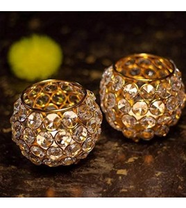 Crystal Bowl Candle Holders Set Crystal Bowl Candle Holders Set