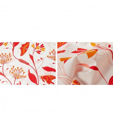 Orange And White Bedsheet