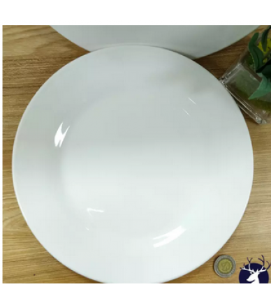 Plain White Ceramic Plate