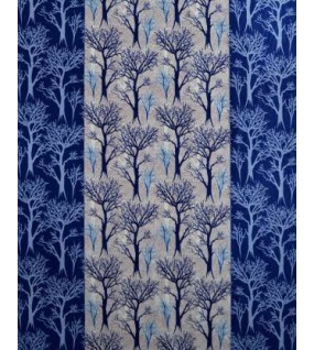Polyester Window Curtain Pack Blue