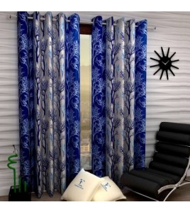 Polyester Window Curtain Pack Blue Polyester Window Curtain Pack Blue