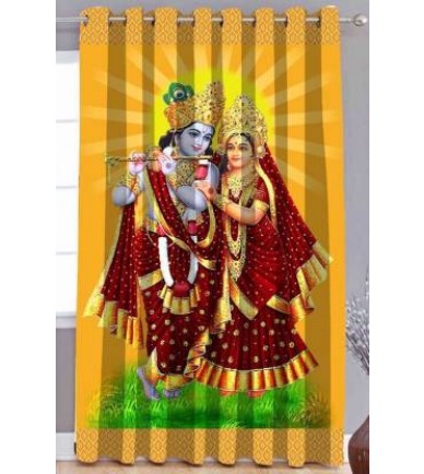 Yellow Window Curtain Single