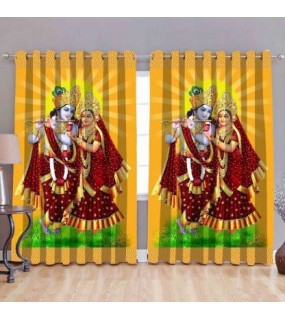 Yellow Window Curtain Single