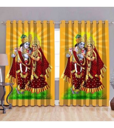 Yellow Window Curtain Single