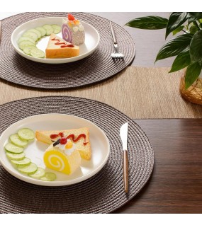 Brown Wipeable Table Mat