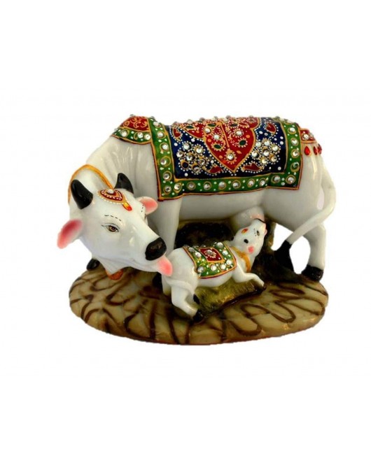 Cow And Calf Handcrafted Showpiece