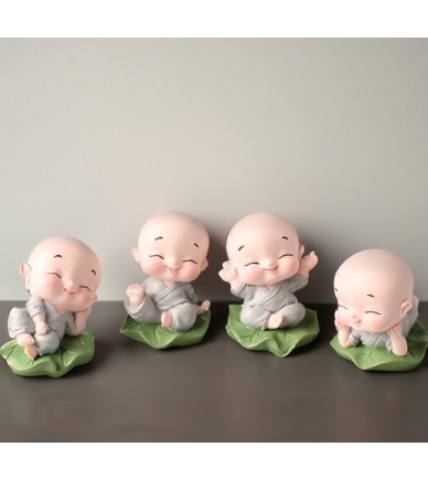 Cute Meditating Monk Statues Showpiece