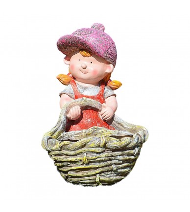 Cute Resin Statue Flower Pot