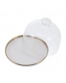 Decorative Glass Lid Cake Holder Tray