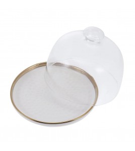 Decorative Glass Lid Cake Holder Tray Decorative Glass Lid Cake Holder Tray