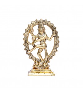 Gold Plated Dancing Shiva Showpiece