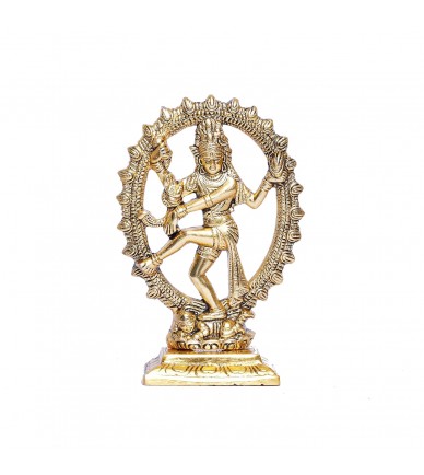 Gold Plated Dancing Shiva Showpiece