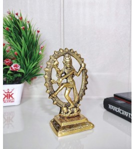 Gold Plated Dancing Shiva Showpiece