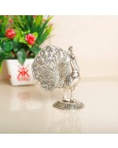 Silver Plated Peacock Showpiece