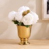Artificial Peonies Ceramic Pot