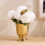 Artificial Peonies Ceramic Pot