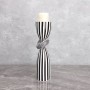 Black And White Stripe Candle Holder