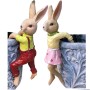 Crawling Bunny Hanging Flower Pot