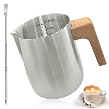 Milk Frothing Pitcher With Latte Art Pen