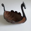 Nordic Retro Viking Ship Resin Ornament
