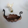 Nordic Retro Viking Ship Resin Ornament