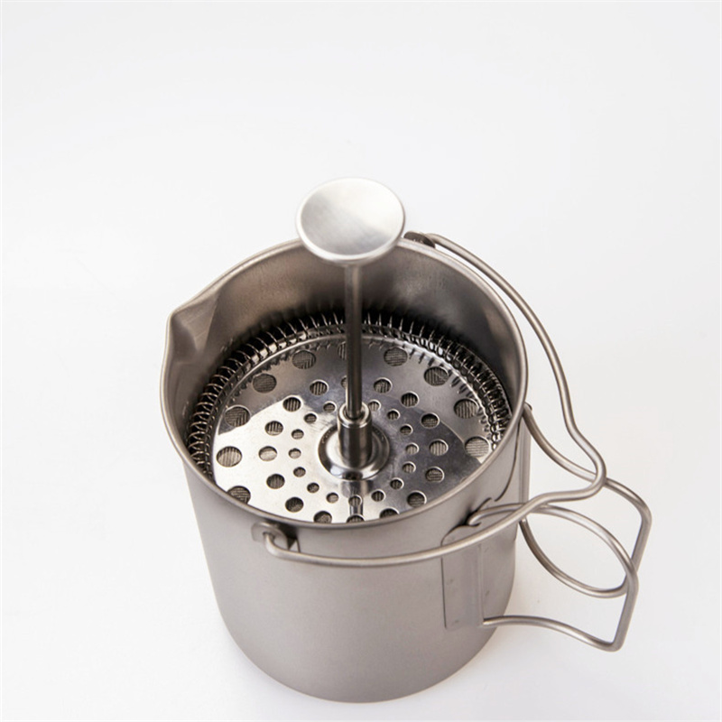 Pure Titanium Squeeze Coffee Pot