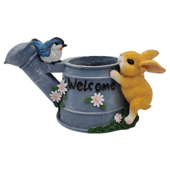 Rabbit Kettles Balcony Decorations Flower Pot