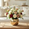 Round Metal Decorative Flower Pot