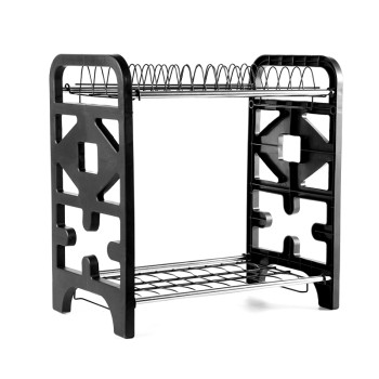 Two Layer Stainless Steel Dish Storage Rack