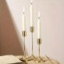 Vintage Brass Gold Candlestick Holder Set Of 3
