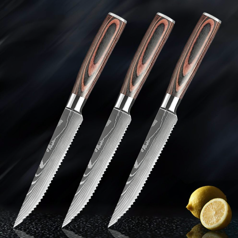 Stainless Steel Serrated Meat Slicing Knife